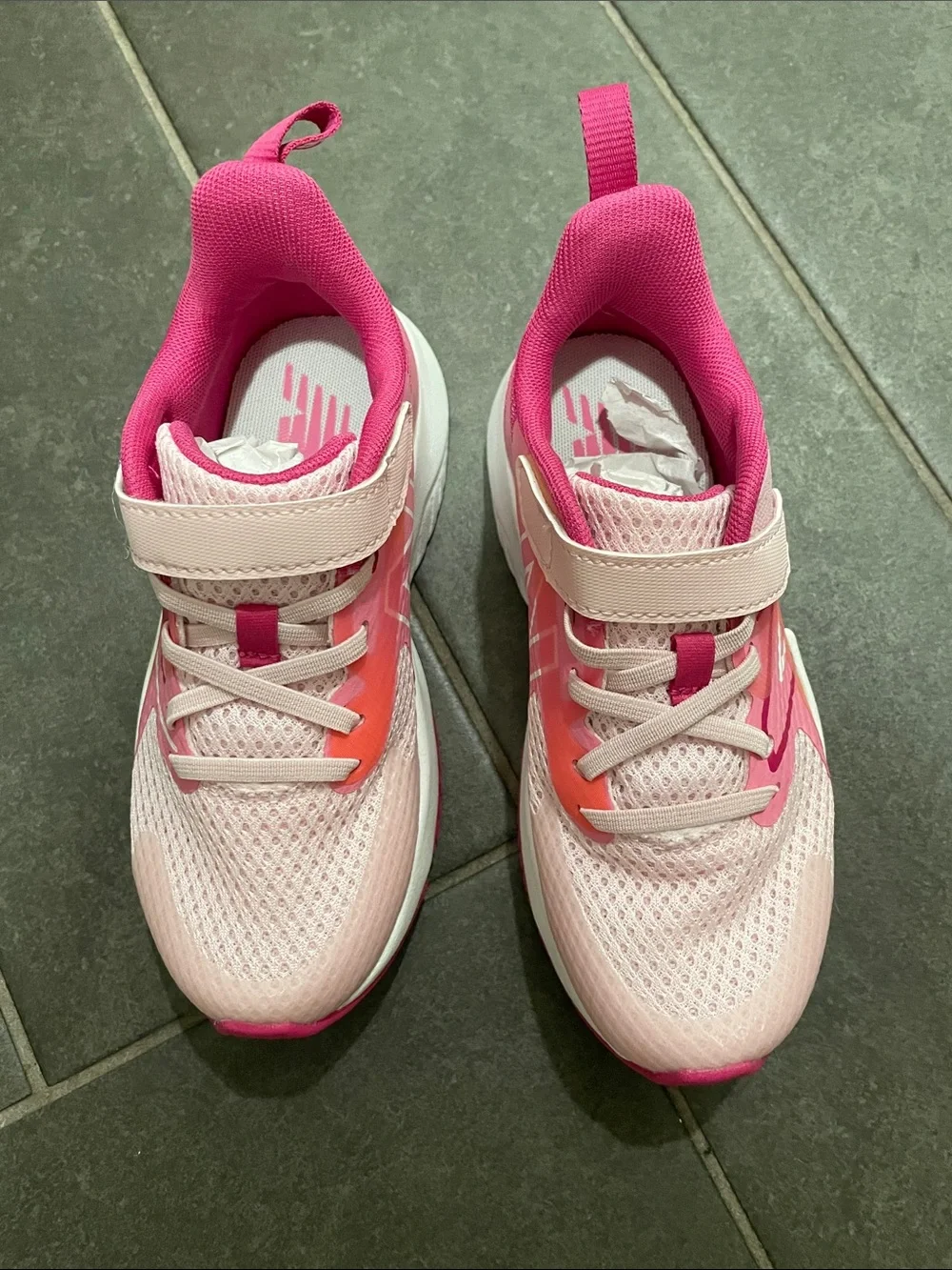 New Balance Pink and Hot Pink Kids' Sneakers with Velcro Strap NWT